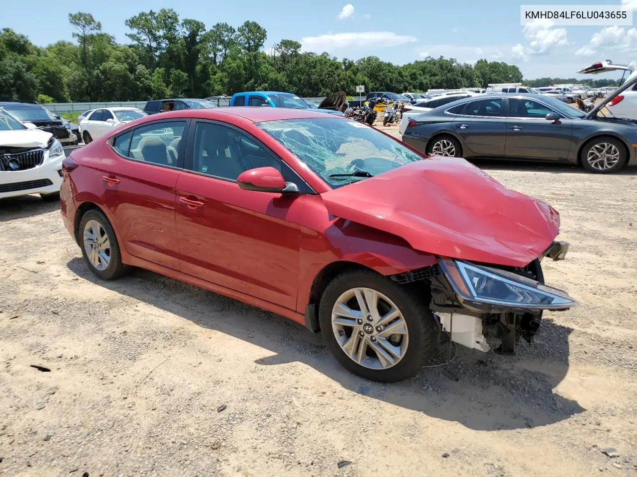 KMHD84LF6LU043655 2020 Hyundai Elantra Sel