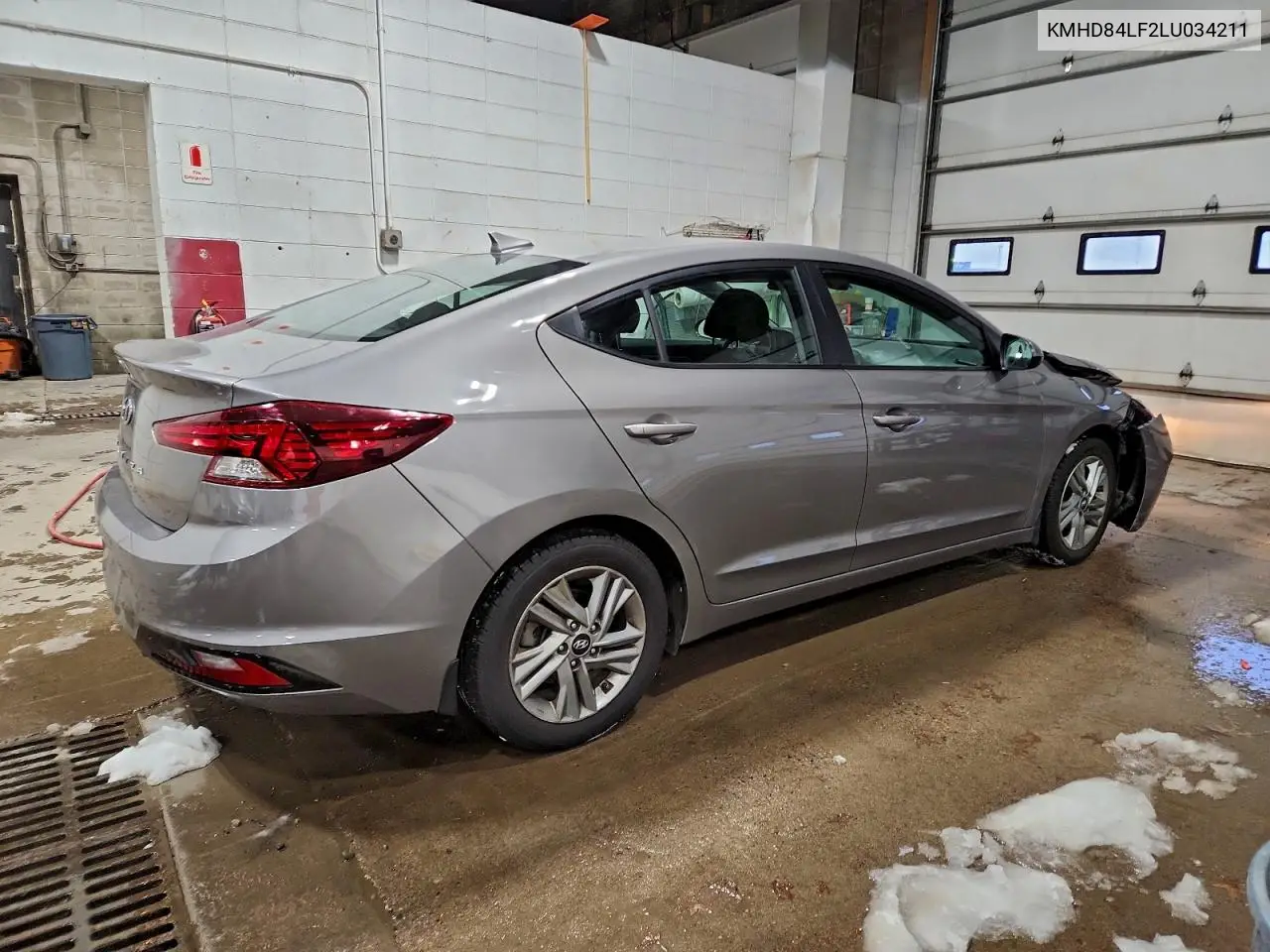 KMHD84LF2LU034211 2020 Hyundai Elantra Sel