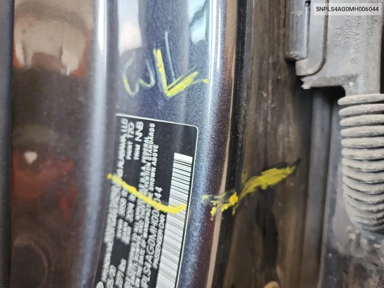 5NPLS4AG0MH006044 2021 Hyundai Elantra Sel