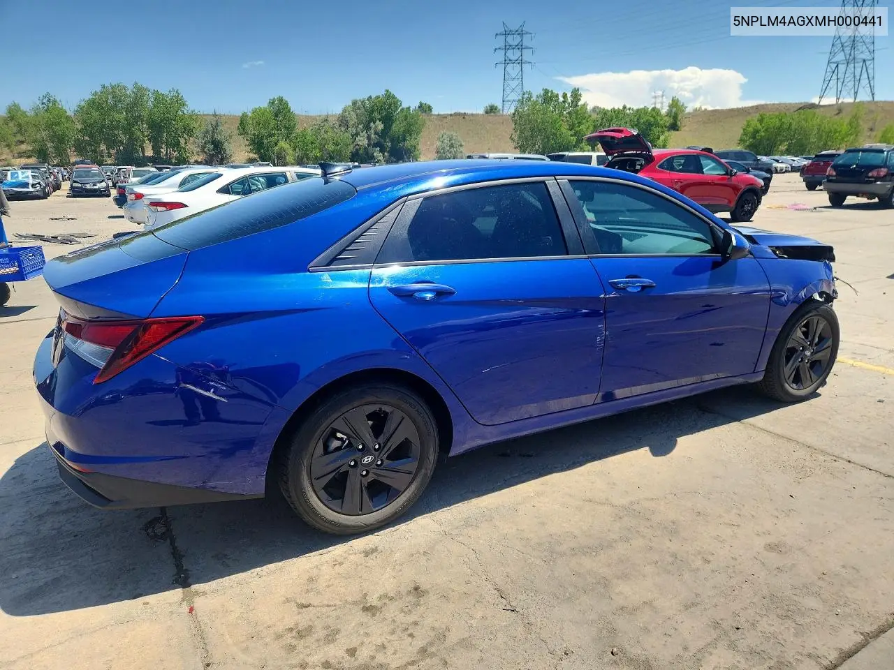 2021 Hyundai Elantra Sel VIN: 5NPLM4AGXMH000441 Lot: 57204876