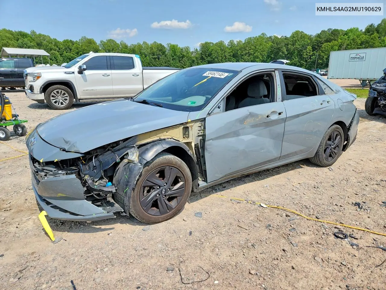 2021 Hyundai Elantra Sel VIN: KMHLS4AG2MU190629 Lot: 58462146