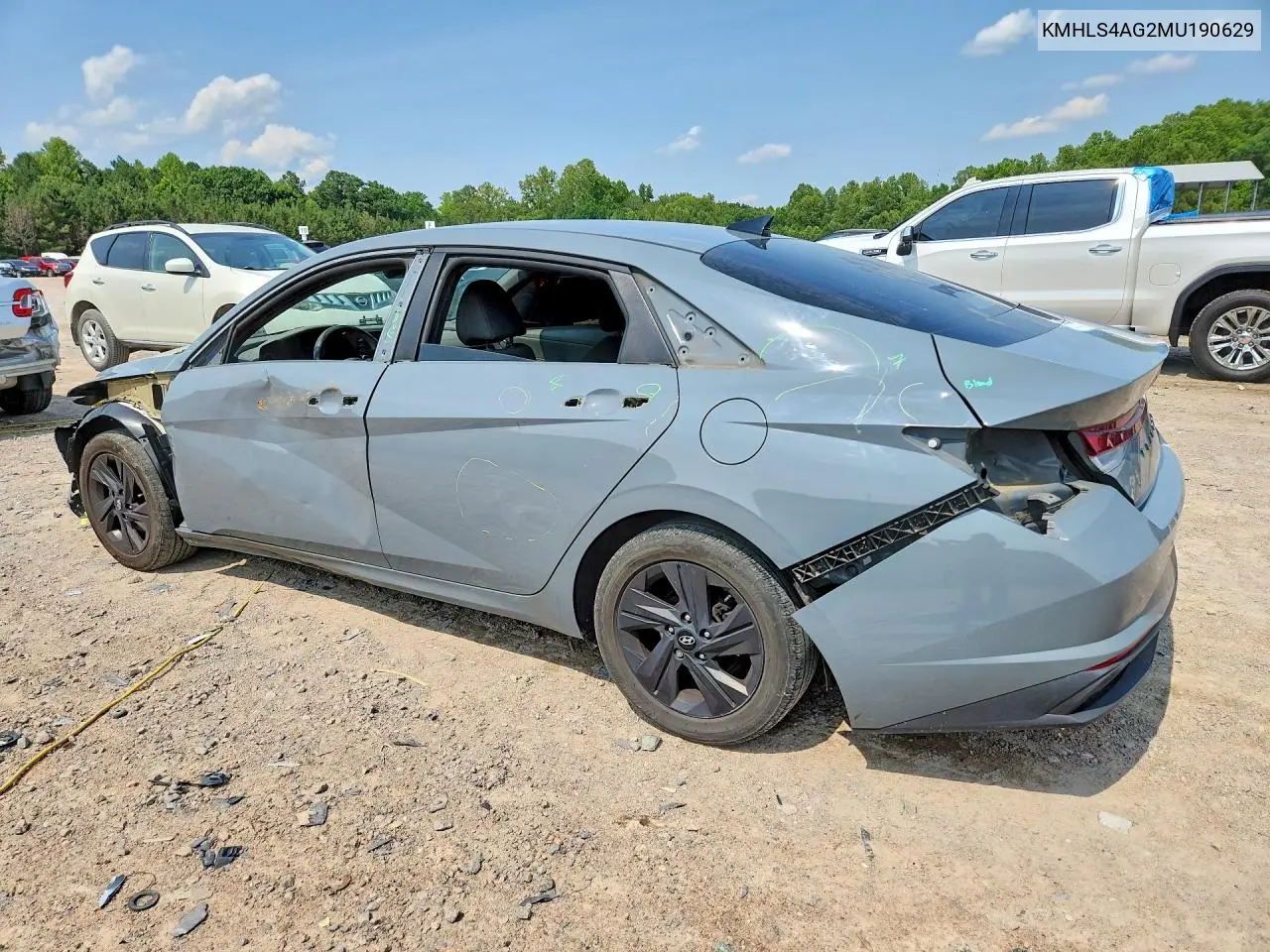 2021 Hyundai Elantra Sel VIN: KMHLS4AG2MU190629 Lot: 58462146