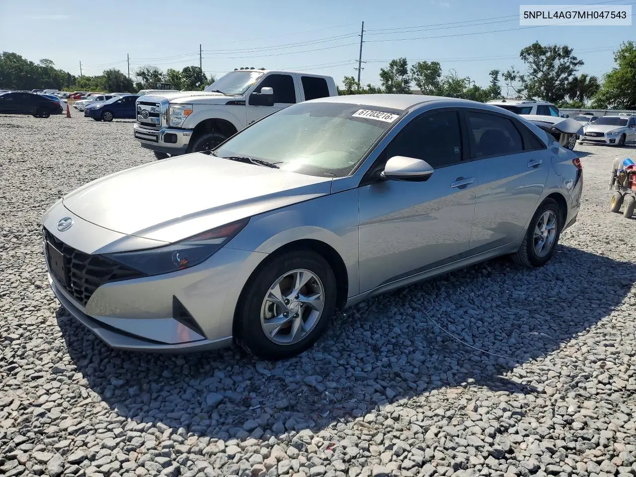 2021 Hyundai Elantra Se VIN: 5NPLL4AG7MH047543 Lot: 61703216