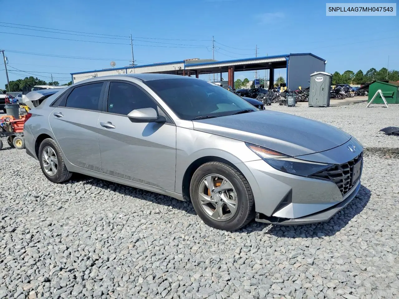 2021 Hyundai Elantra Se VIN: 5NPLL4AG7MH047543 Lot: 61703216