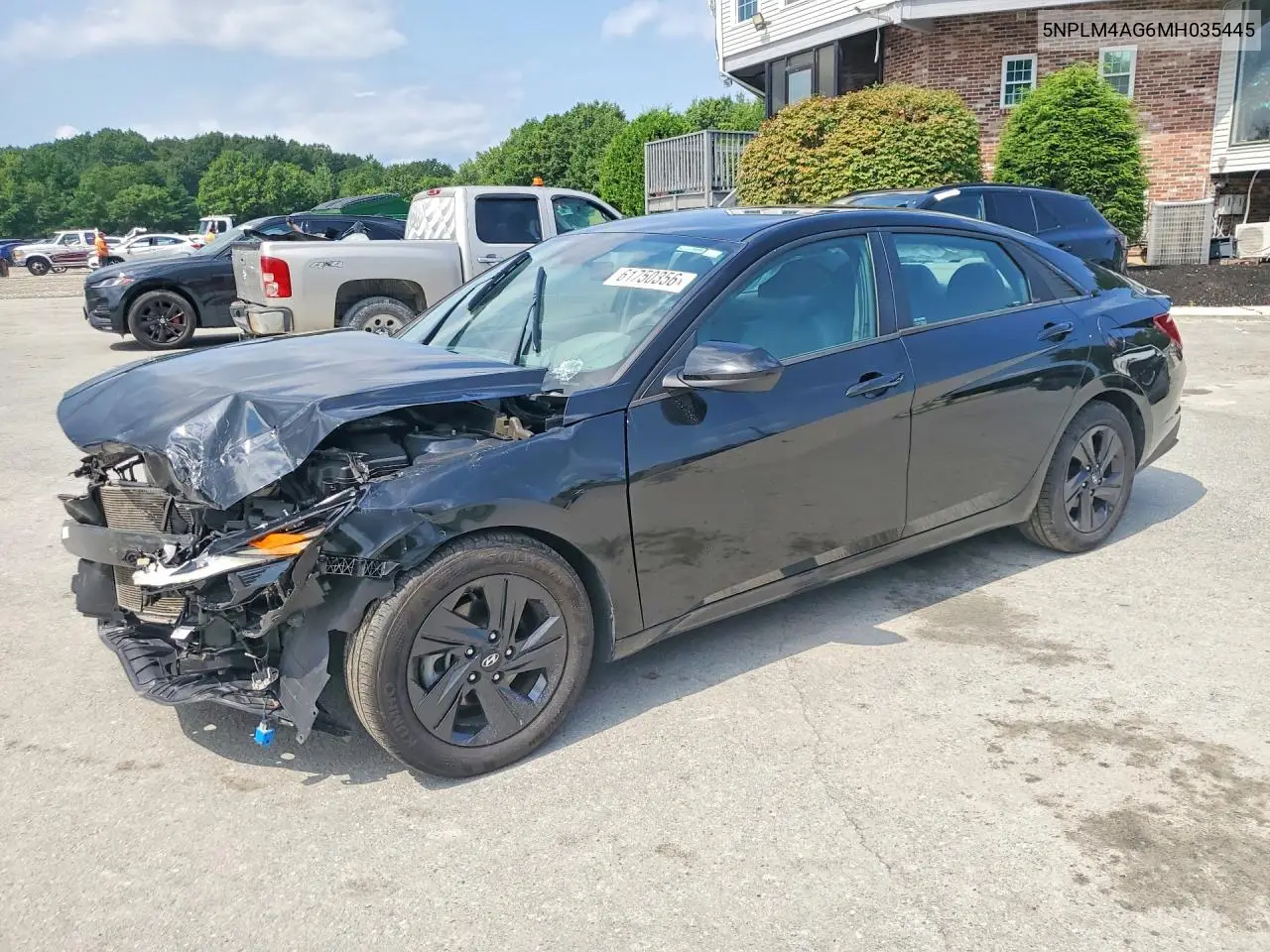2021 Hyundai Elantra Sel VIN: 5NPLM4AG6MH035445 Lot: 61750356