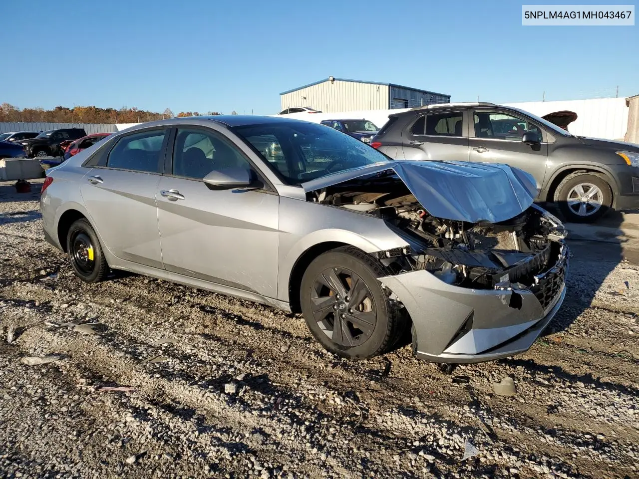 5NPLM4AG1MH043467 2021 Hyundai Elantra Sel