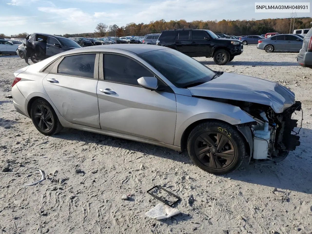 5NPLM4AG3MH048931 2021 Hyundai Elantra Sel