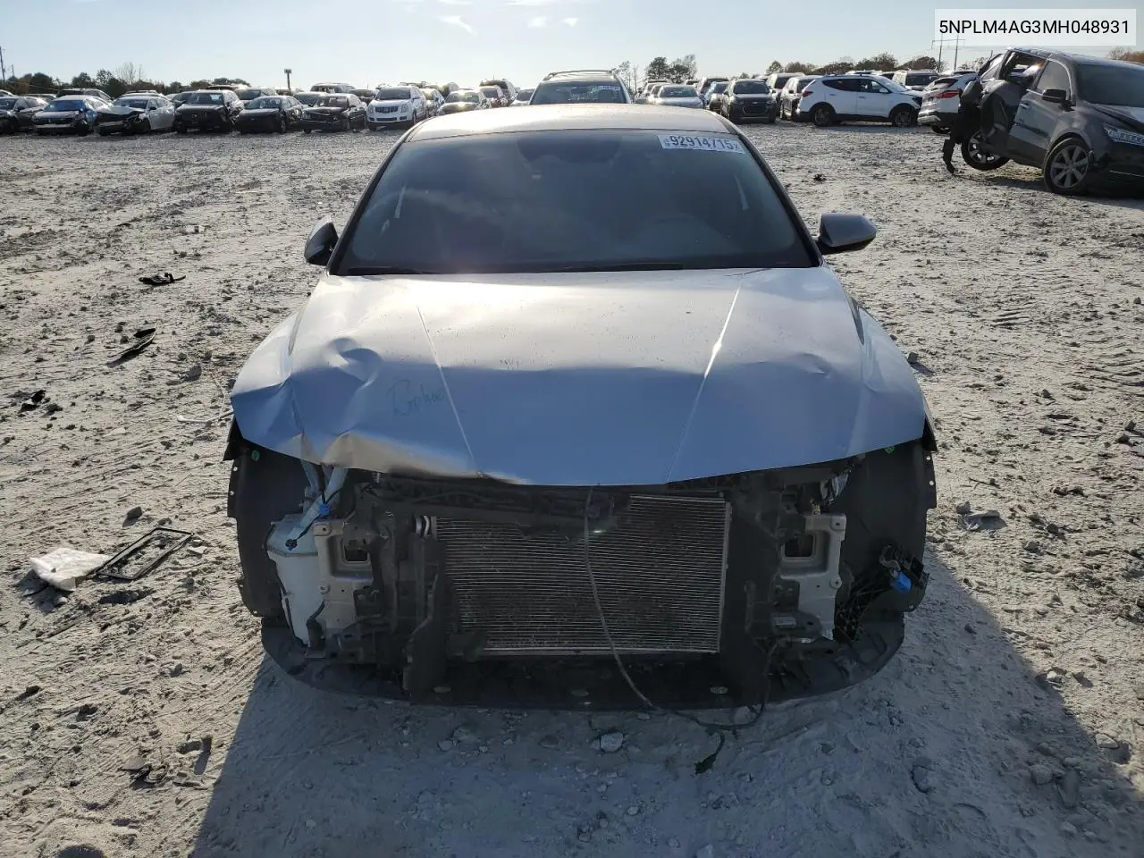 5NPLM4AG3MH048931 2021 Hyundai Elantra Sel