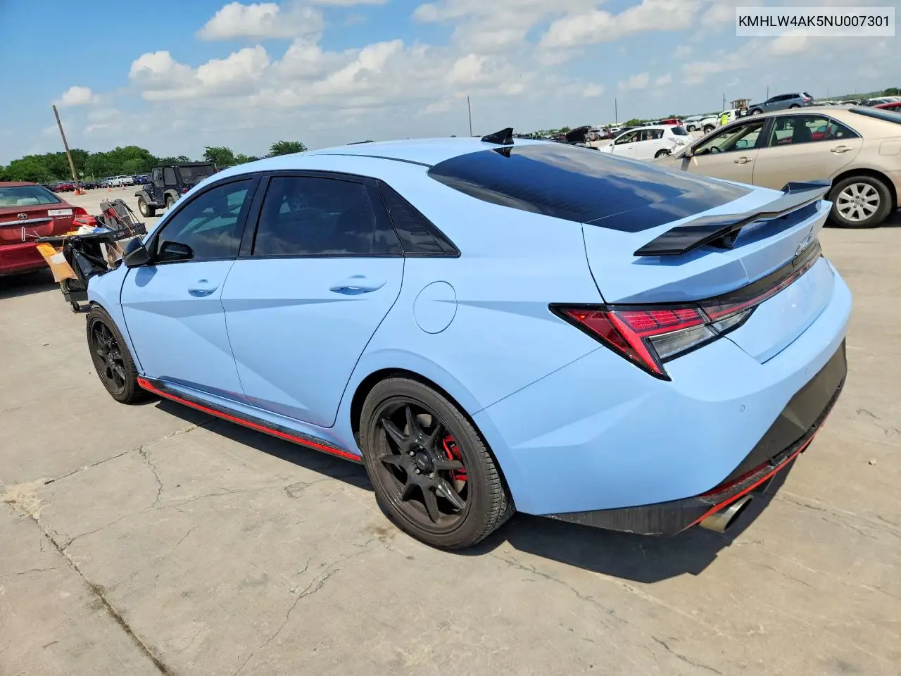 2022 Hyundai Elantra N Base VIN: KMHLW4AK5NU007301 Lot: 49859086