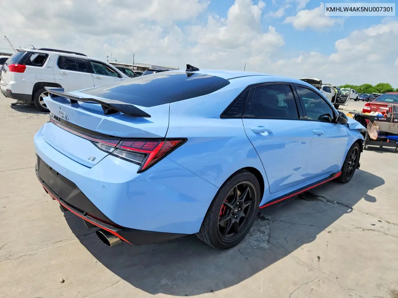 2022 Hyundai Elantra N Base VIN: KMHLW4AK5NU007301 Lot: 49859086