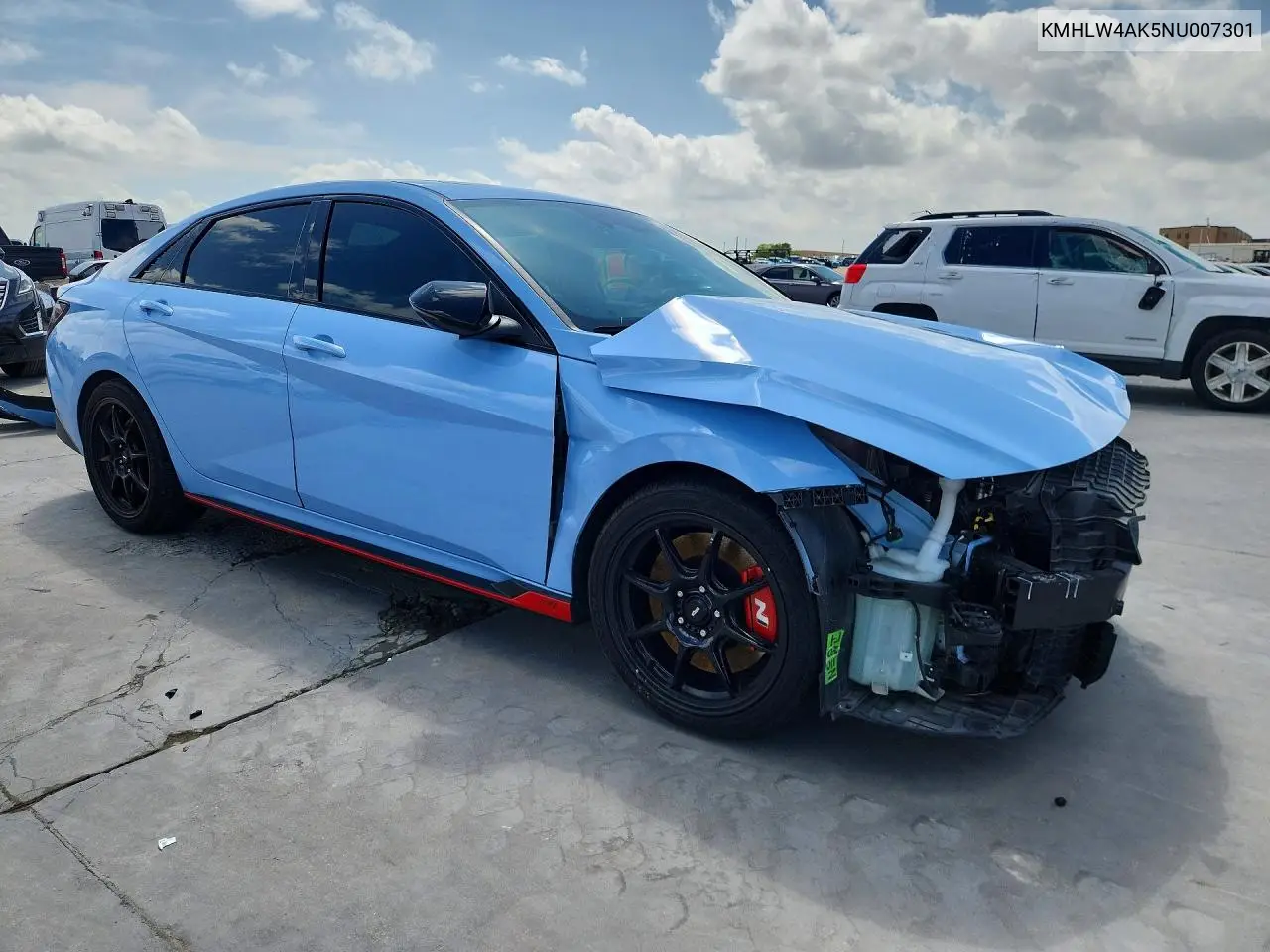 2022 Hyundai Elantra N Base VIN: KMHLW4AK5NU007301 Lot: 49859086
