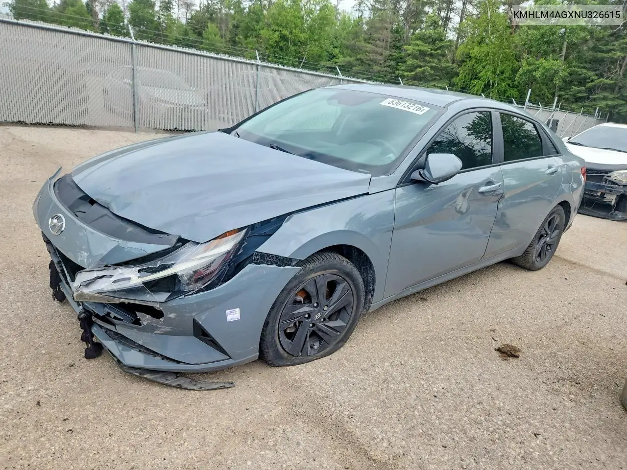 2022 Hyundai Elantra Sel VIN: KMHLM4AGXNU326615 Lot: 53613216