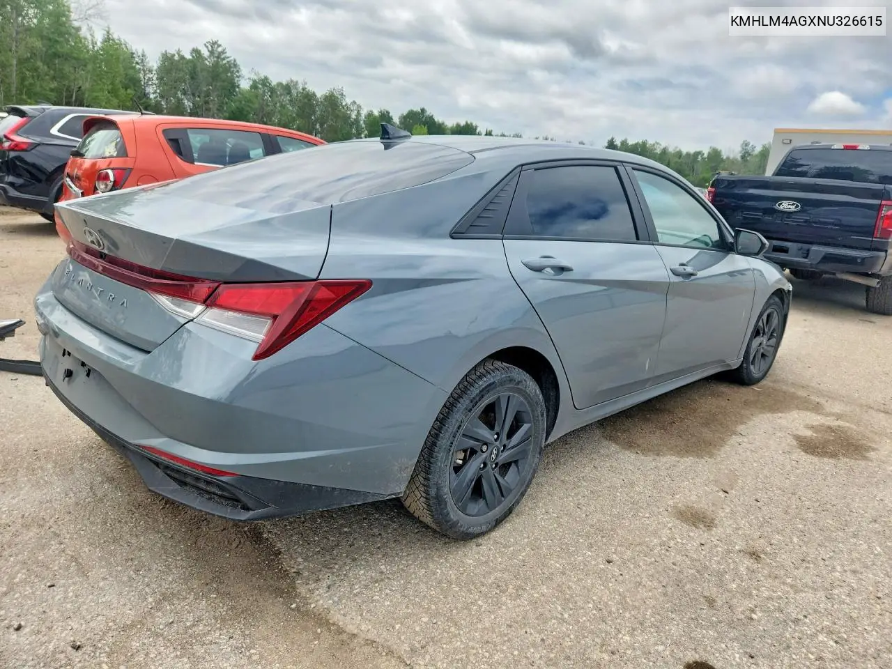 2022 Hyundai Elantra Sel VIN: KMHLM4AGXNU326615 Lot: 53613216