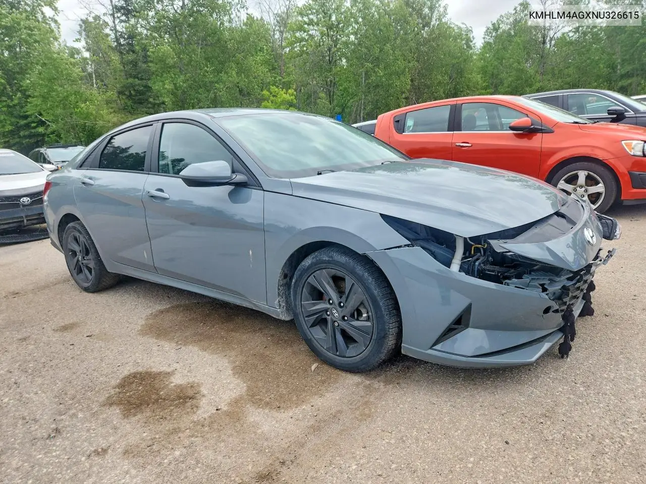 2022 Hyundai Elantra Sel VIN: KMHLM4AGXNU326615 Lot: 53613216