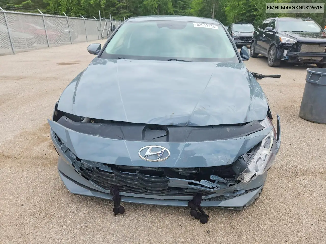 2022 Hyundai Elantra Sel VIN: KMHLM4AGXNU326615 Lot: 53613216
