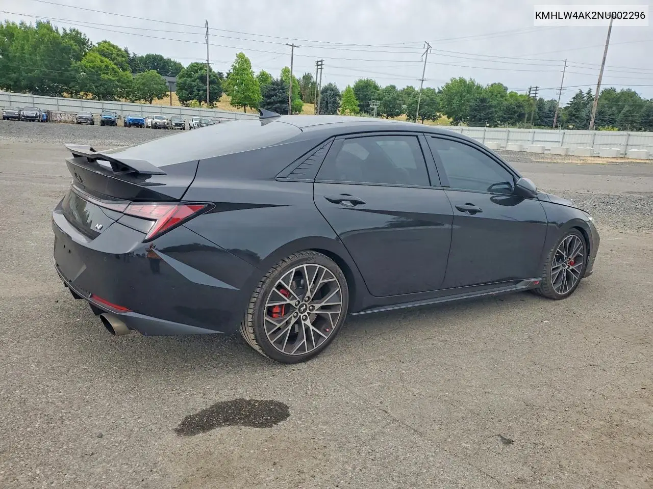 2022 Hyundai Elantra N Base VIN: KMHLW4AK2NU002296 Lot: 58622196