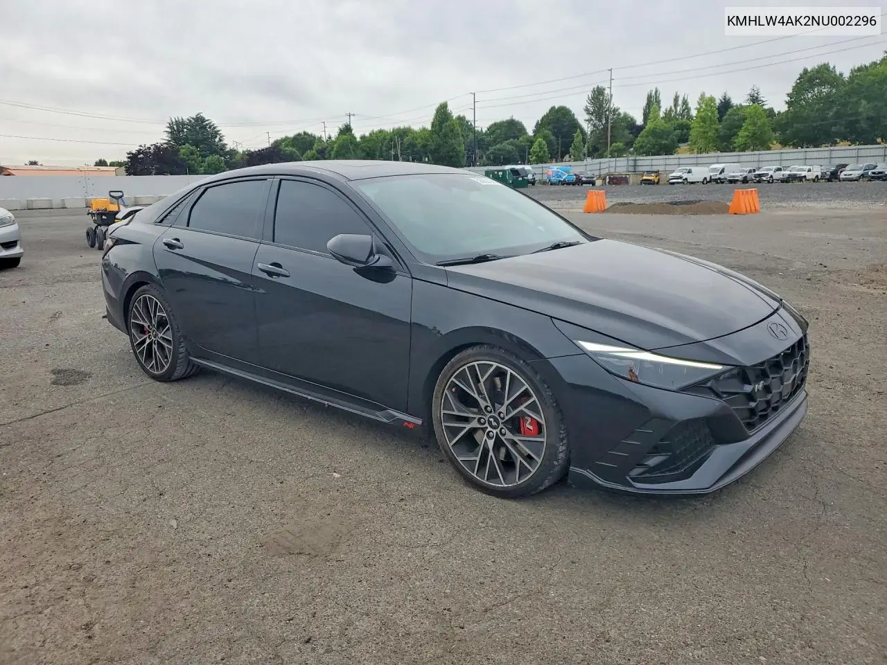 2022 Hyundai Elantra N Base VIN: KMHLW4AK2NU002296 Lot: 58622196