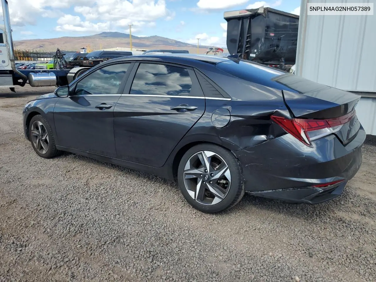 5NPLN4AG2NH057389 2022 Hyundai Elantra Sel