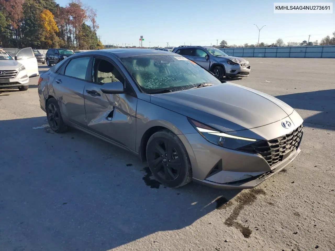 KMHLS4AG4NU273691 2022 Hyundai Elantra Sel