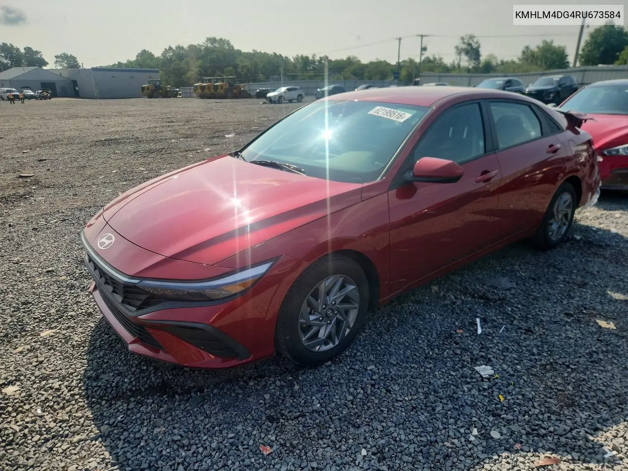 2024 Hyundai Elantra Sel VIN: KMHLM4DG4RU673584 Lot: 62199516