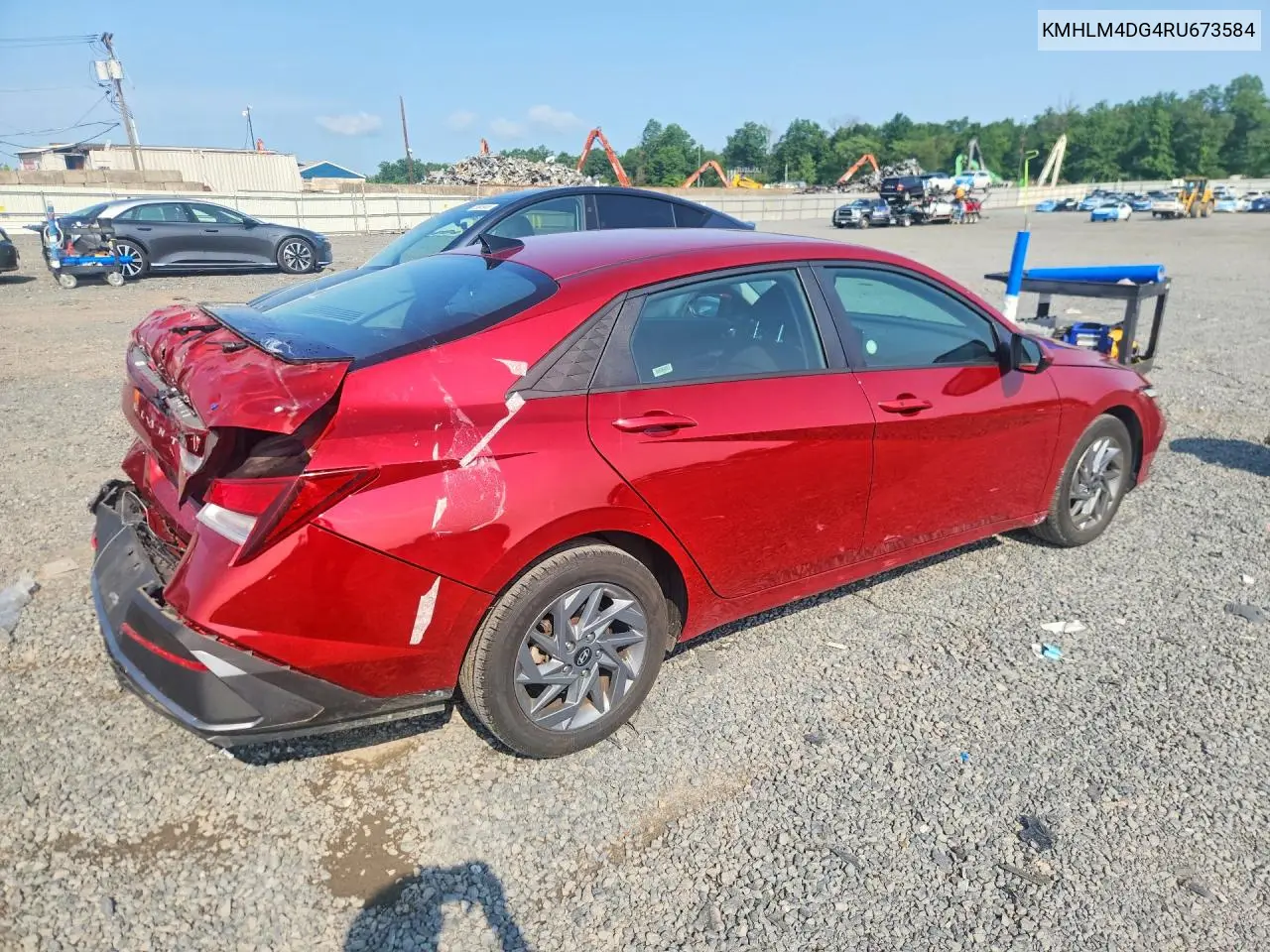 2024 Hyundai Elantra Sel VIN: KMHLM4DG4RU673584 Lot: 62199516