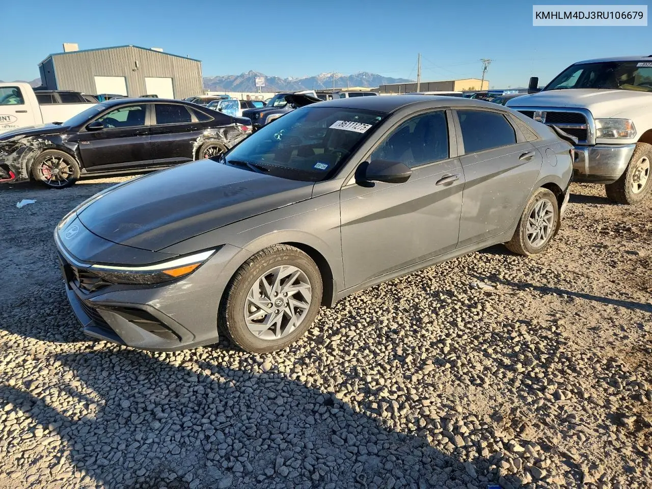 KMHLM4DJ3RU106679 2024 Hyundai Elantra Blue