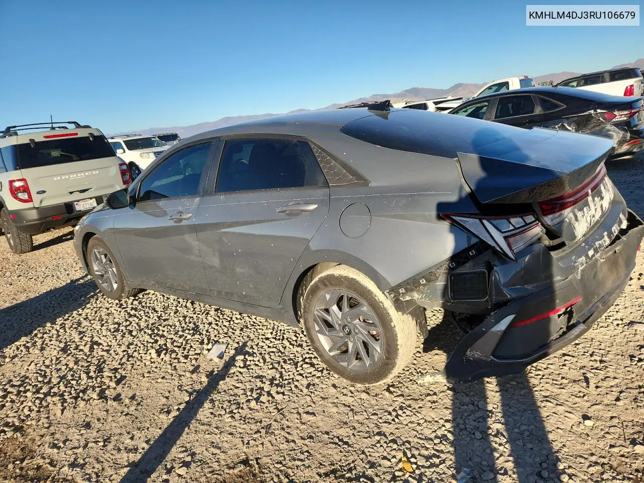 KMHLM4DJ3RU106679 2024 Hyundai Elantra Blue