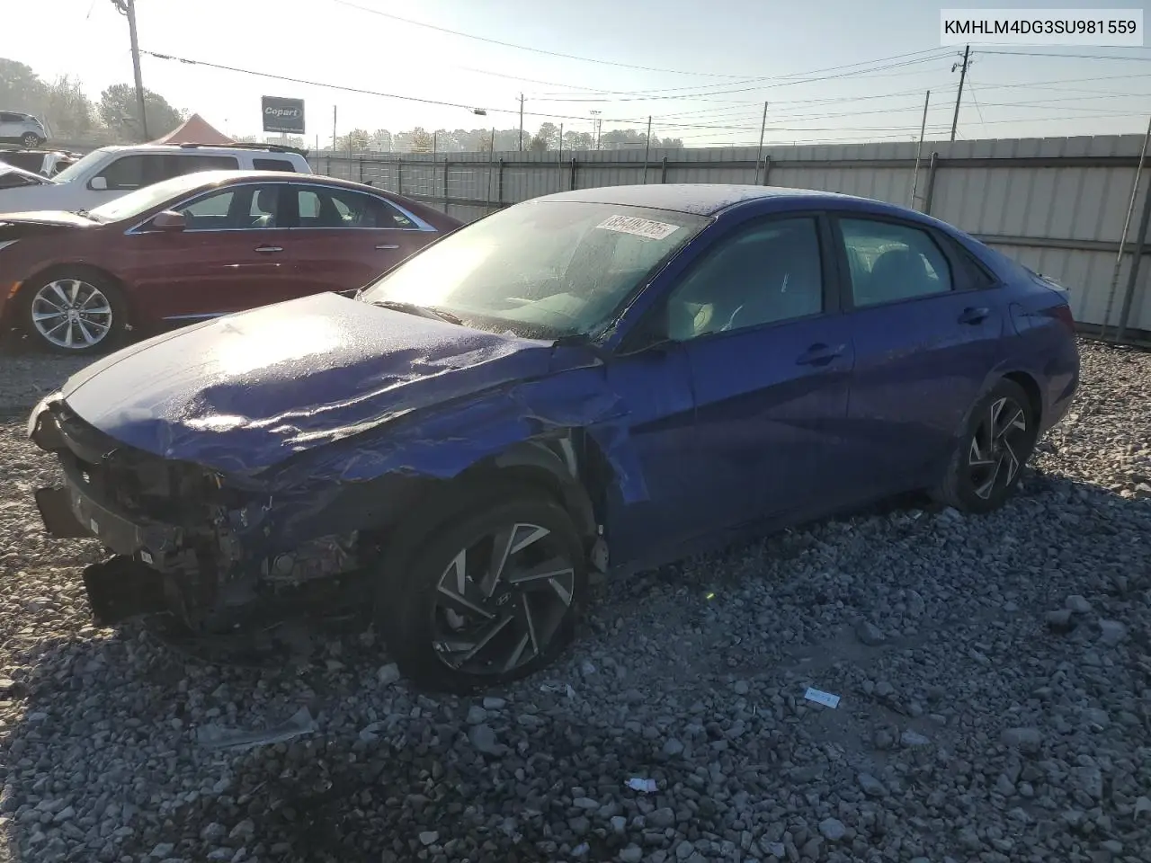 KMHLM4DG3SU981559 2025 Hyundai Elantra Sel Sport
