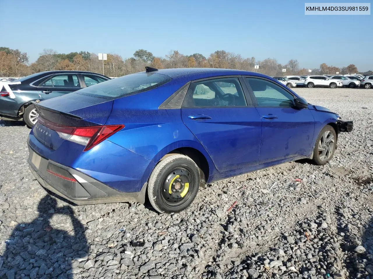 KMHLM4DG3SU981559 2025 Hyundai Elantra Sel Sport