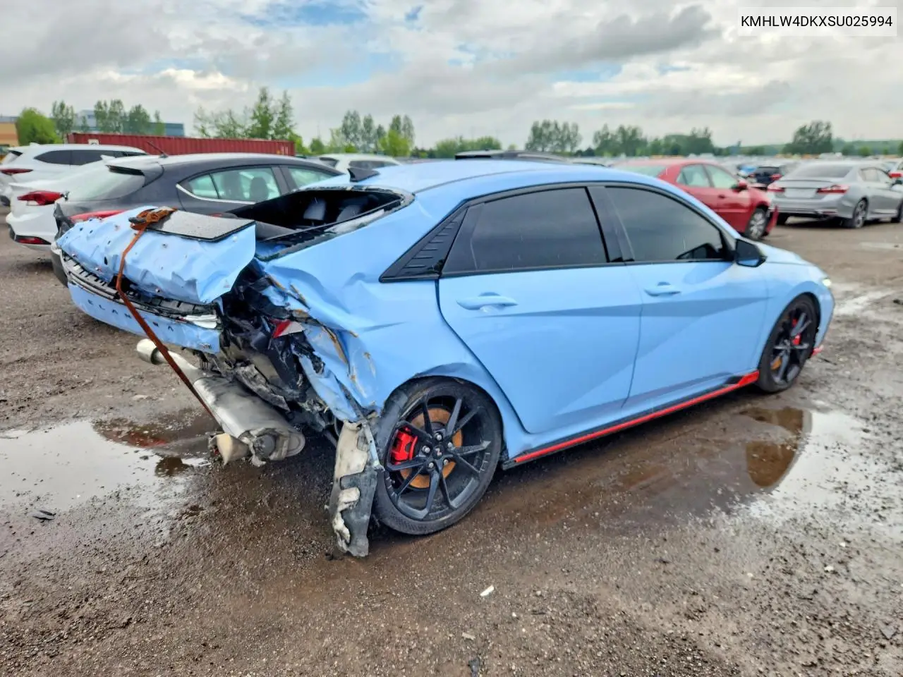 2025 Hyundai Elantra N Base VIN: KMHLW4DKXSU025994 Lot: 56996626