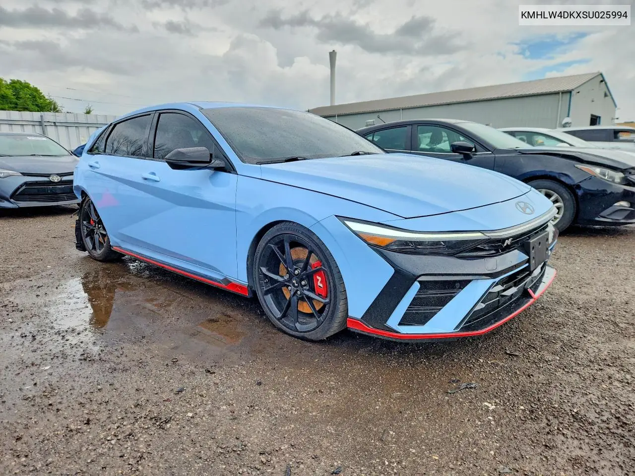 2025 Hyundai Elantra N Base VIN: KMHLW4DKXSU025994 Lot: 56996626