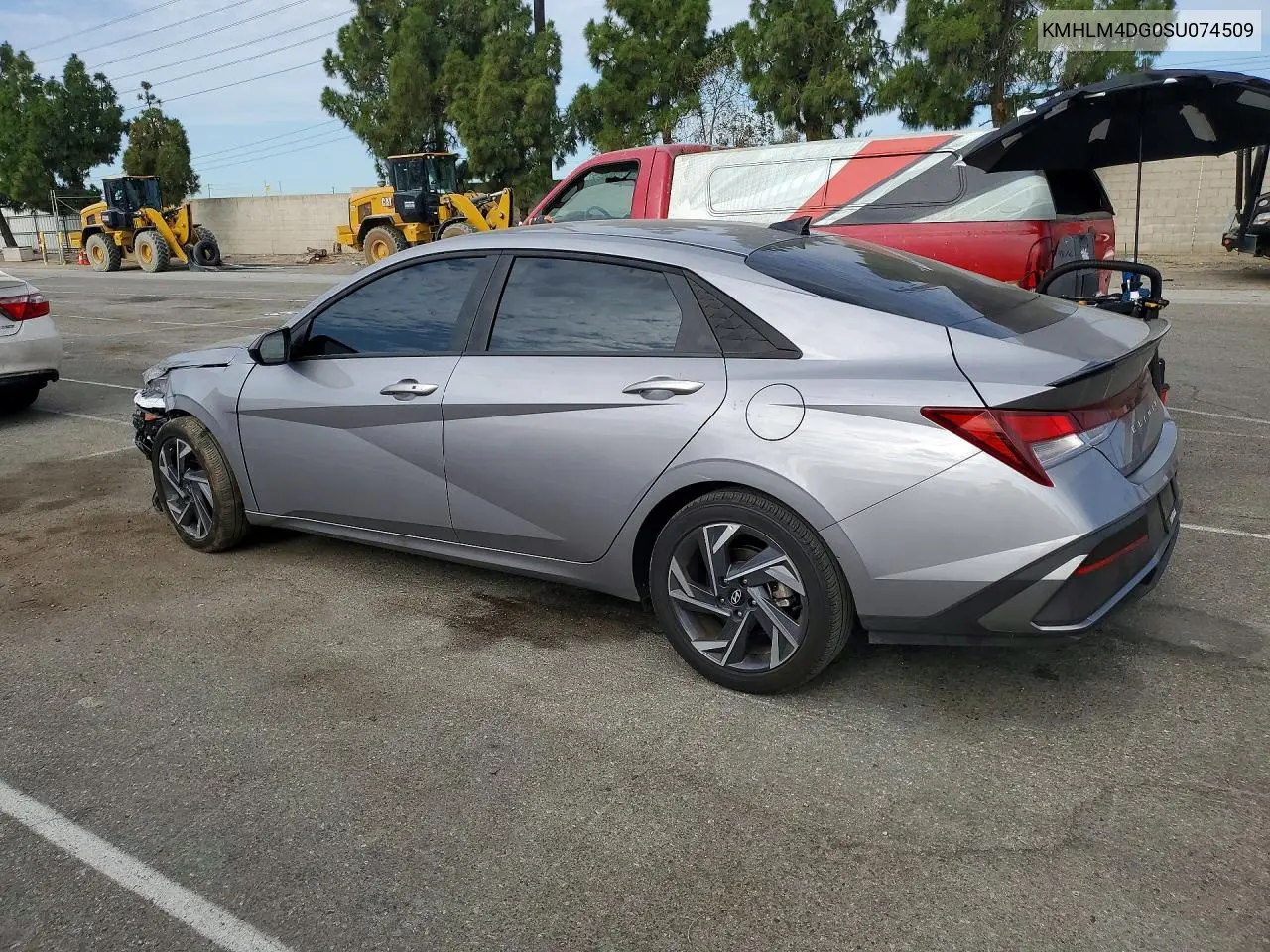 2025 Hyundai Elantra Sel Sport VIN: KMHLM4DG0SU074509 Lot: 61898456