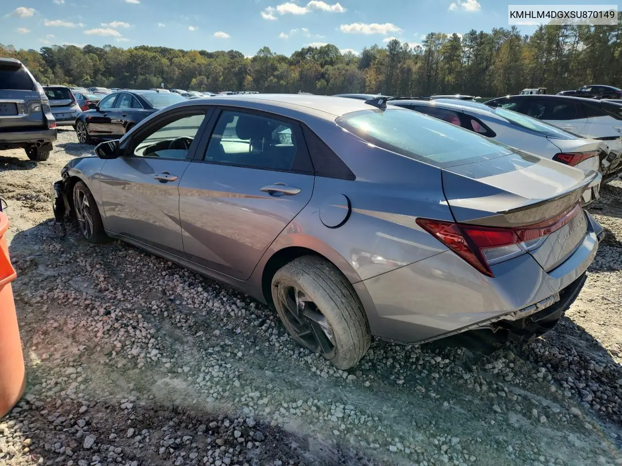 KMHLM4DGXSU870149 2025 Hyundai Elantra Sel Sport