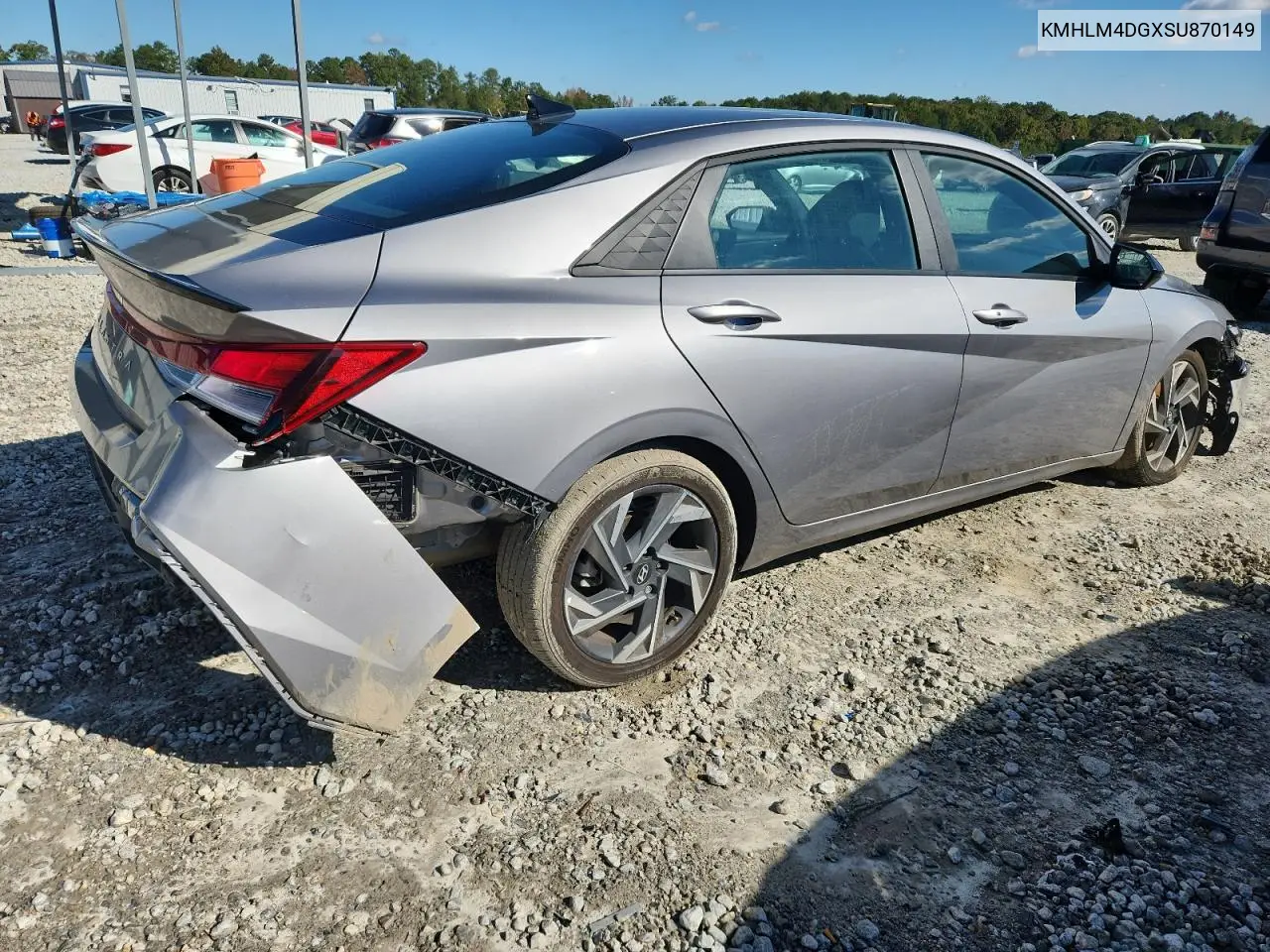 KMHLM4DGXSU870149 2025 Hyundai Elantra Sel Sport