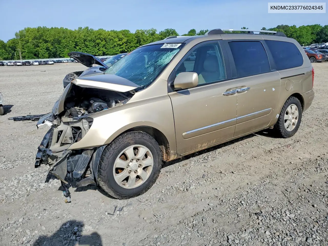 2007 Hyundai Entourage Gls VIN: KNDMC233776024345 Lot: 50779636