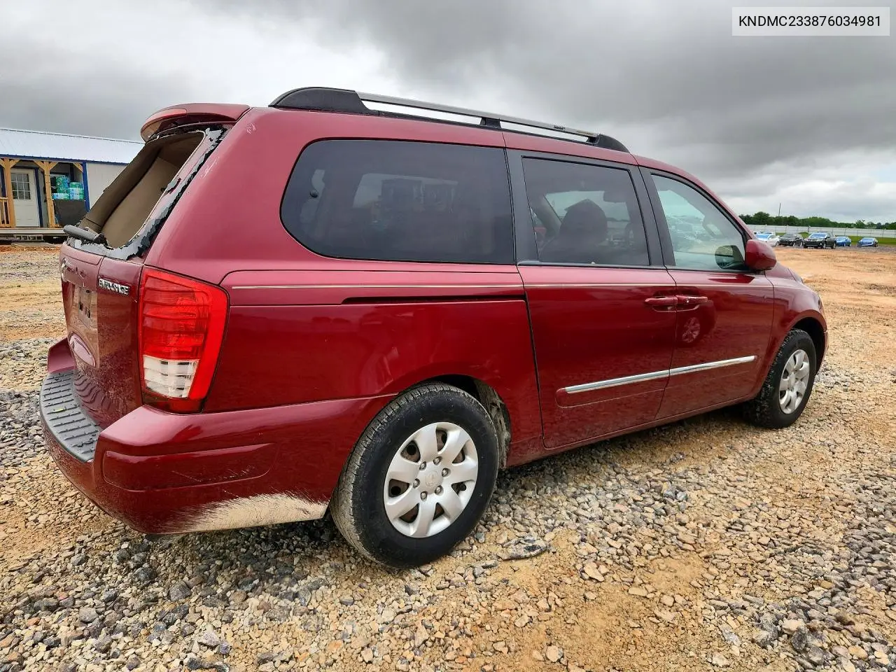 2007 Hyundai Entourage Gls VIN: KNDMC233876034981 Lot: 54160756
