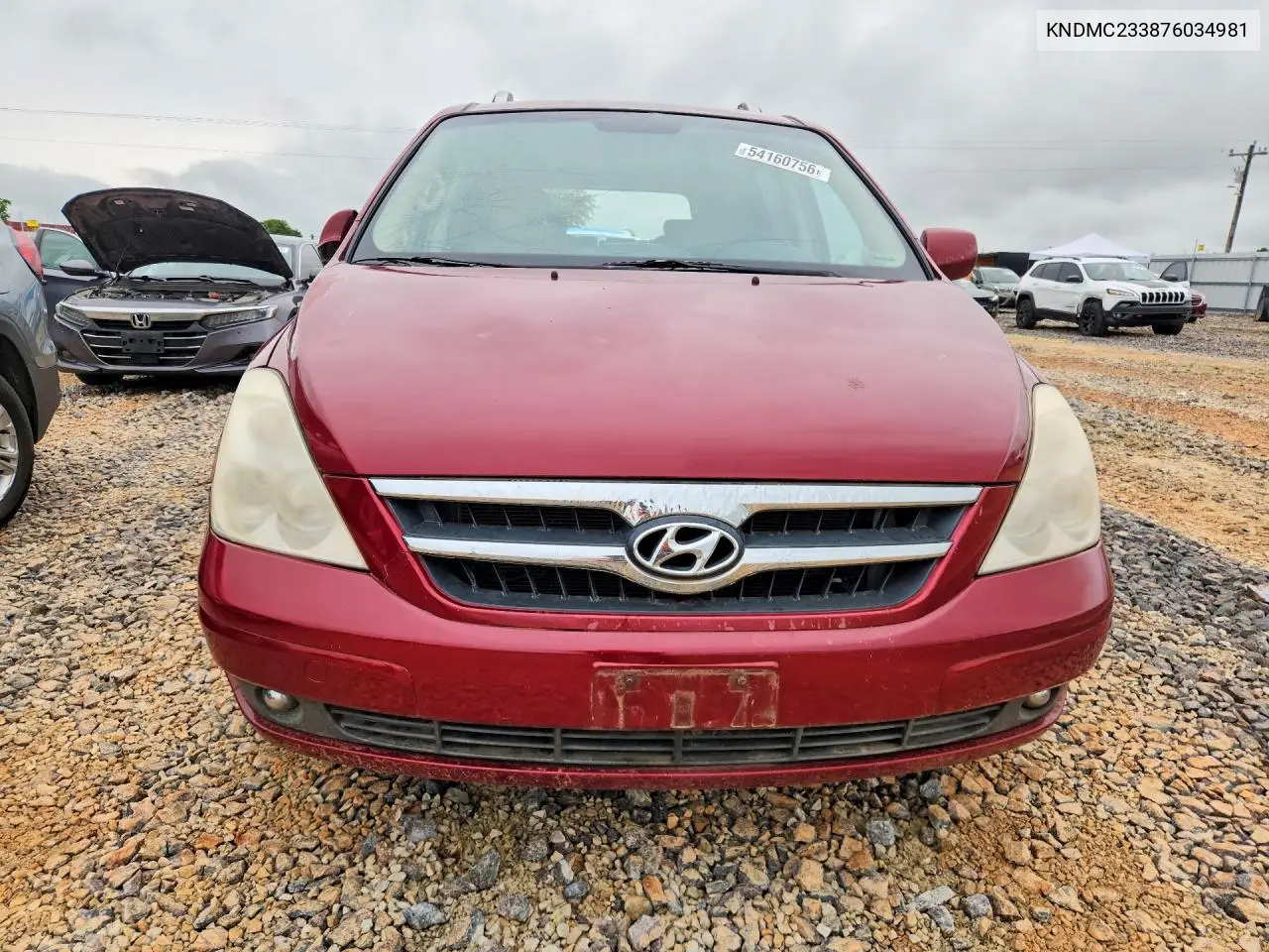 2007 Hyundai Entourage Gls VIN: KNDMC233876034981 Lot: 54160756