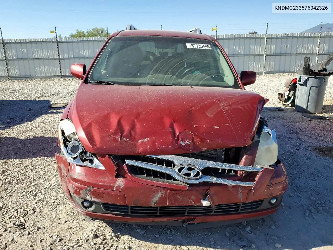2007 Hyundai Entourage Gls VIN: KNDMC233576042326 Lot: 57735466