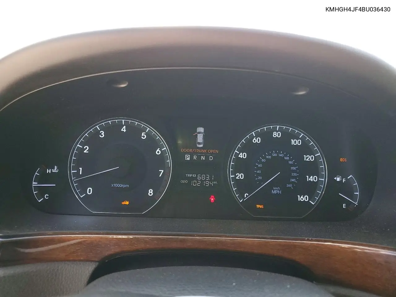 2011 Hyundai Equus Signature VIN: KMHGH4JF4BU036430 Lot: 55811496