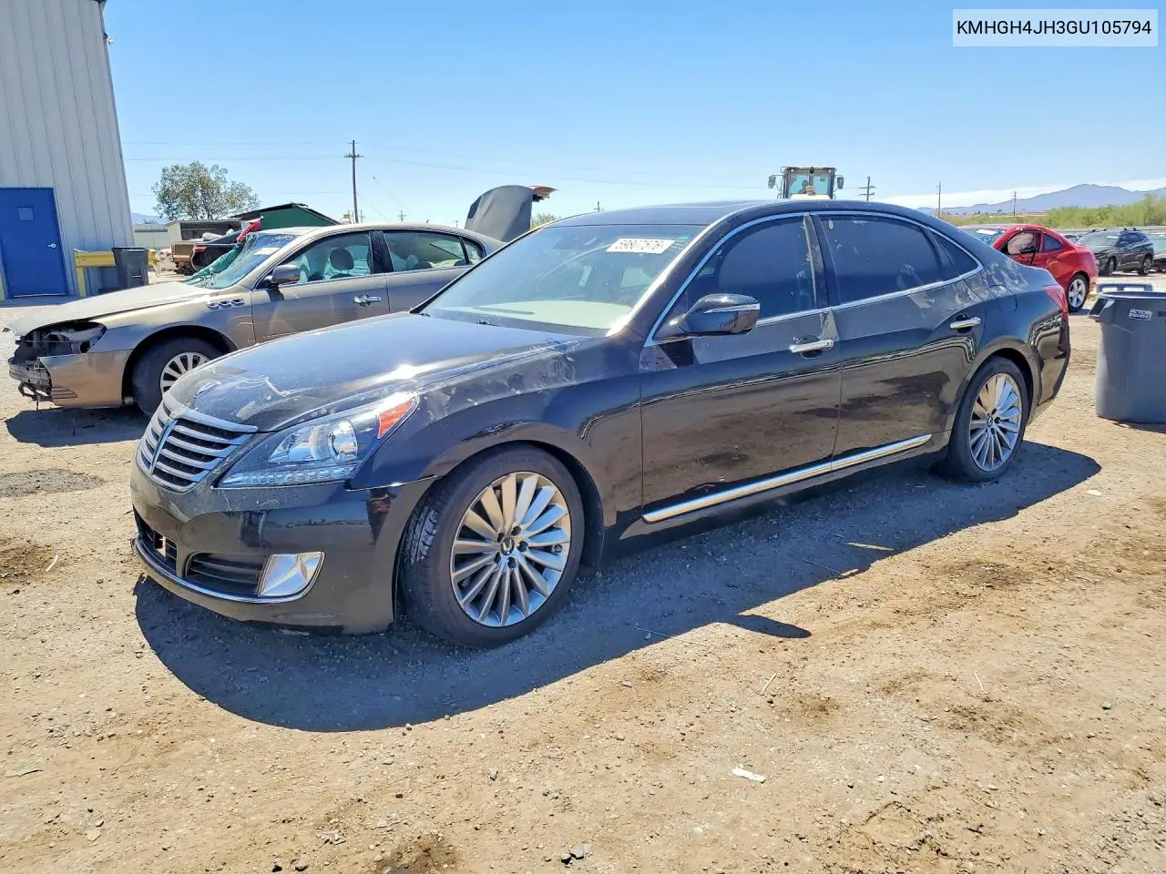2016 Hyundai Equus Signature VIN: KMHGH4JH3GU105794 Lot: 59807576