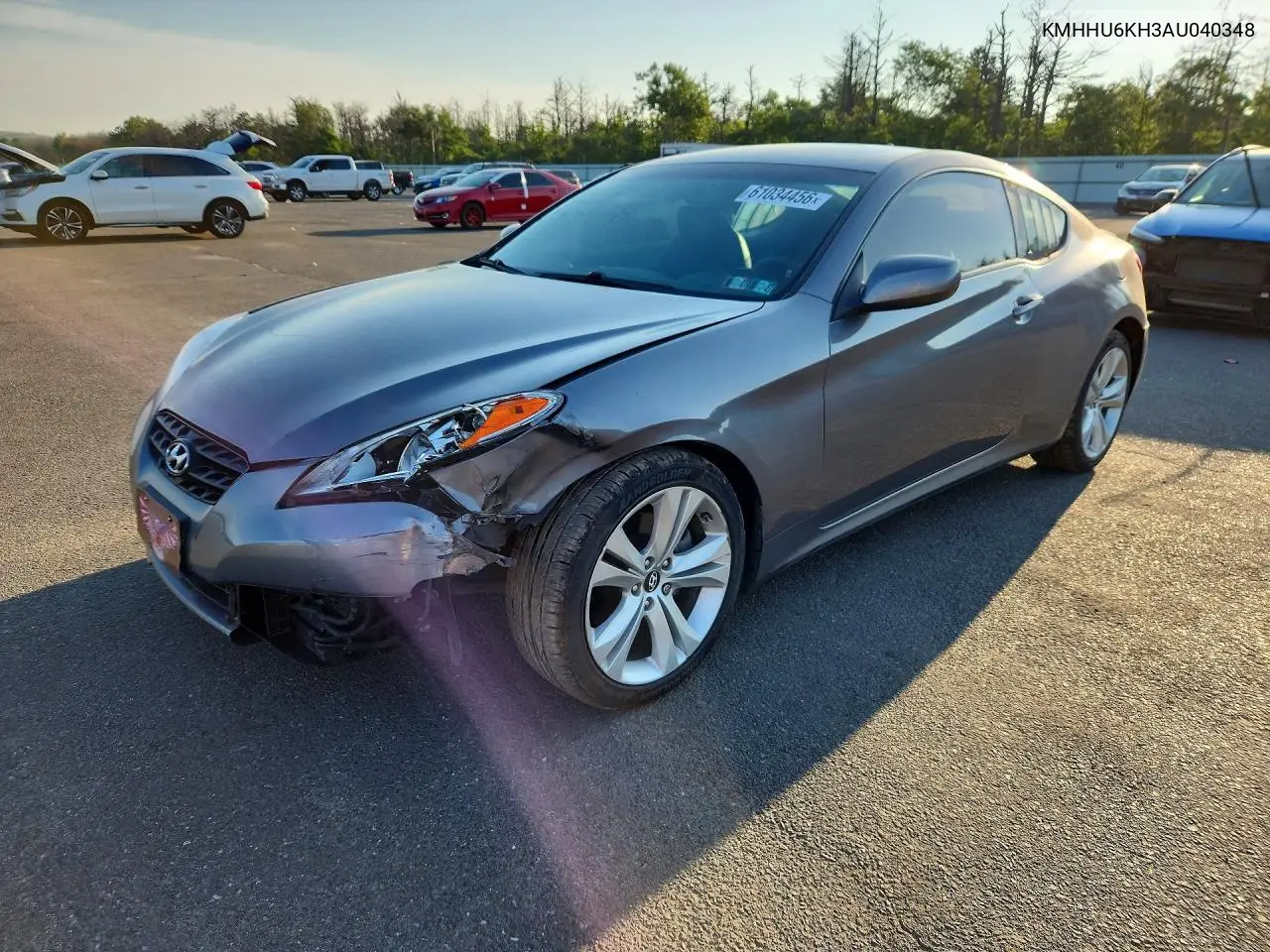 2010 Hyundai Genesis Coupe 3.8L VIN: KMHHU6KH3AU040348 Lot: 61034456