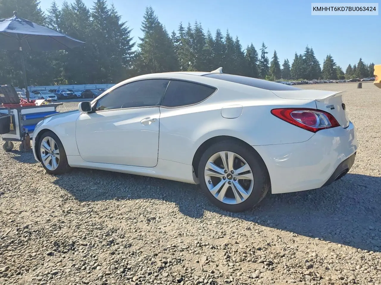 2011 Hyundai Genesis Coupe 2.0T VIN: KMHHT6KD7BU063424 Lot: 60084076