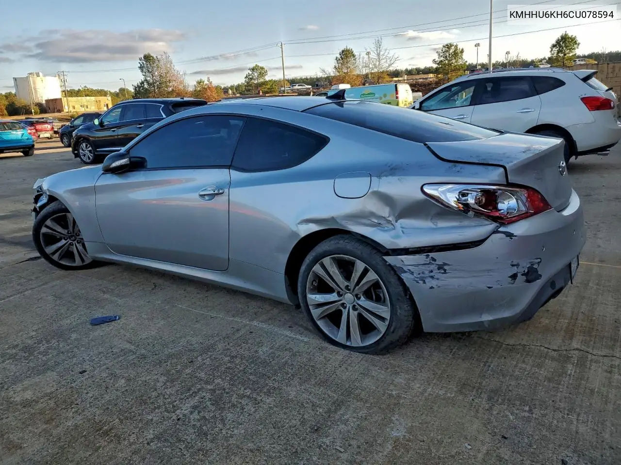2012 Hyundai Genesis Coupe VIN: KMHHU6KH6CU078594 Lot: 95822915
