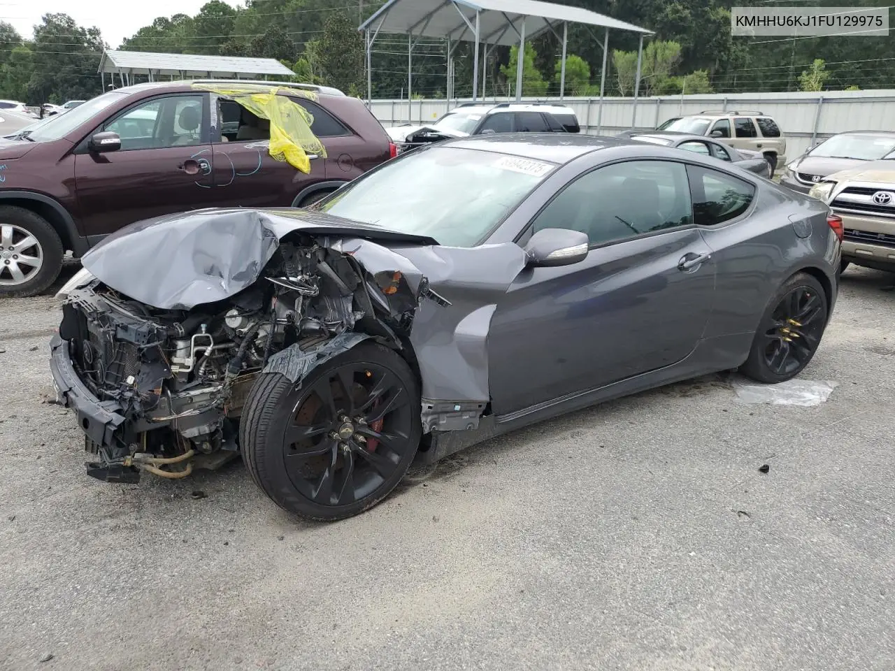 2015 Hyundai Genesis Coupe 3.8L VIN: KMHHU6KJ1FU129975 Lot: 69942375