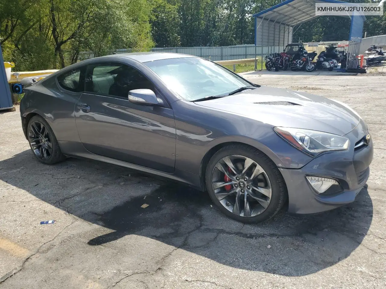 2015 Hyundai Genesis Coupe 3.8 Ultimate VIN: KMHHU6KJ2FU126003 Lot: 85089605