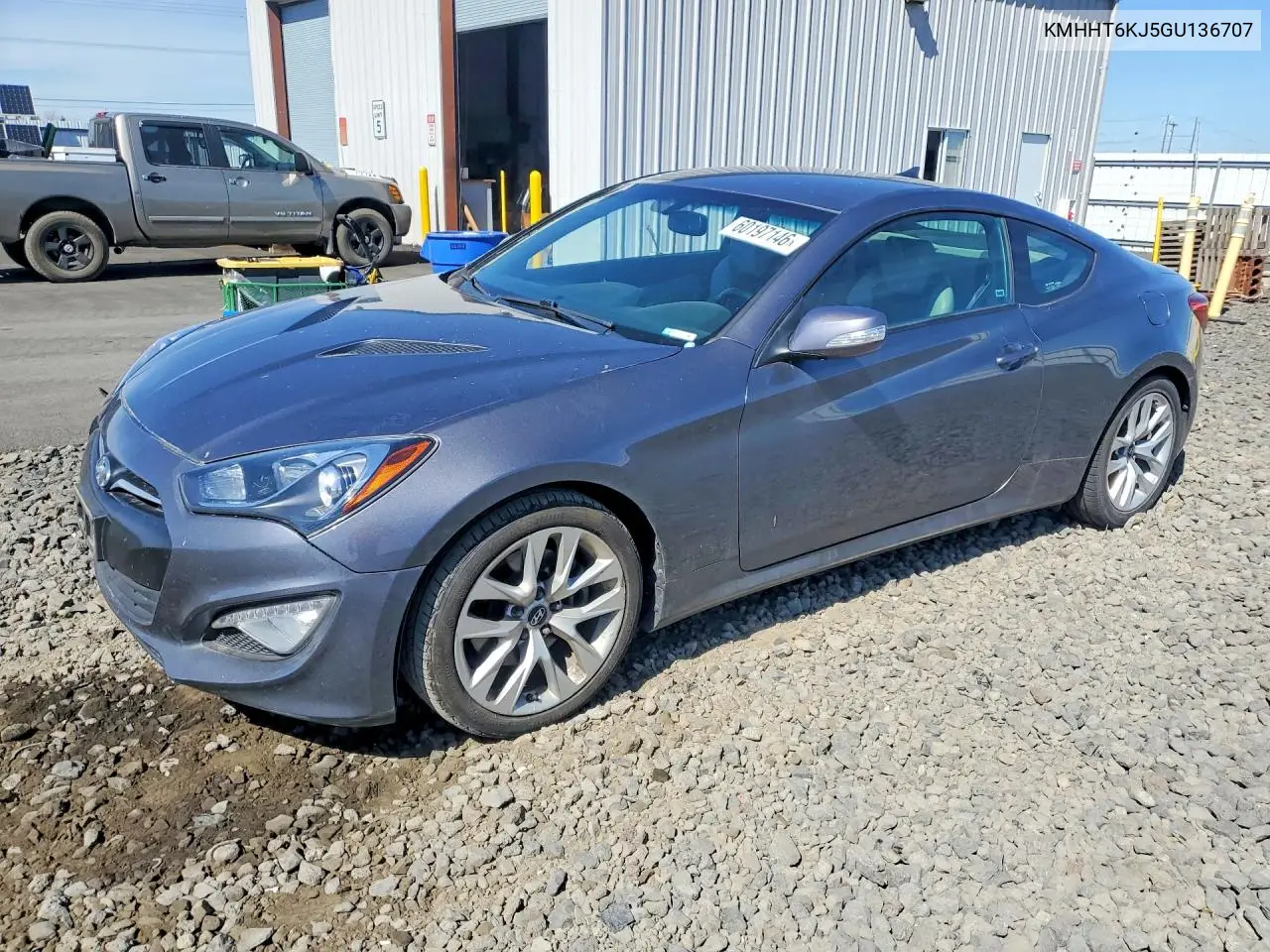2016 Hyundai Genesis Coupe 3.8L VIN: KMHHT6KJ5GU136707 Lot: 60197146