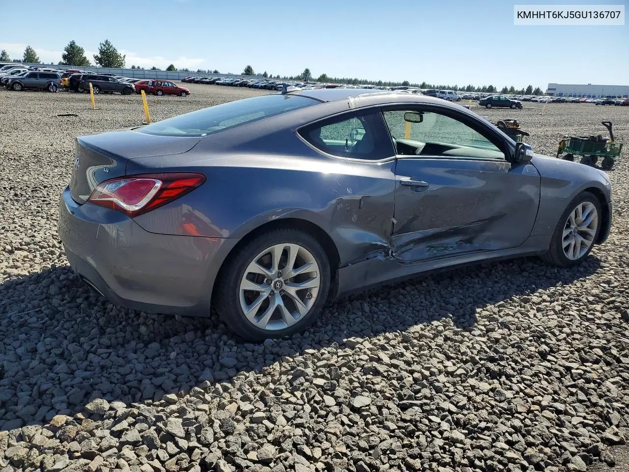 2016 Hyundai Genesis Coupe 3.8L VIN: KMHHT6KJ5GU136707 Lot: 60197146