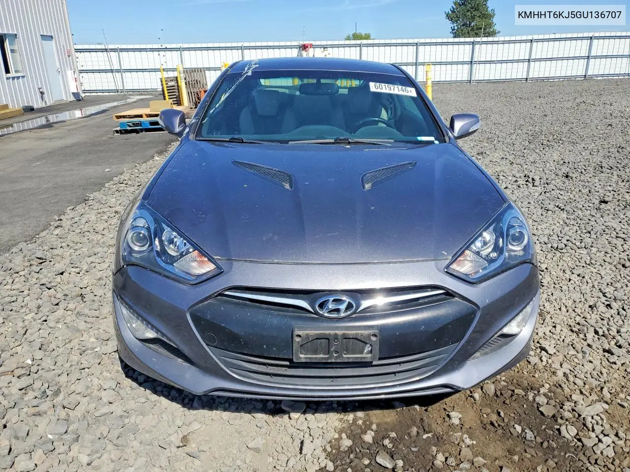 2016 Hyundai Genesis Coupe 3.8L VIN: KMHHT6KJ5GU136707 Lot: 60197146