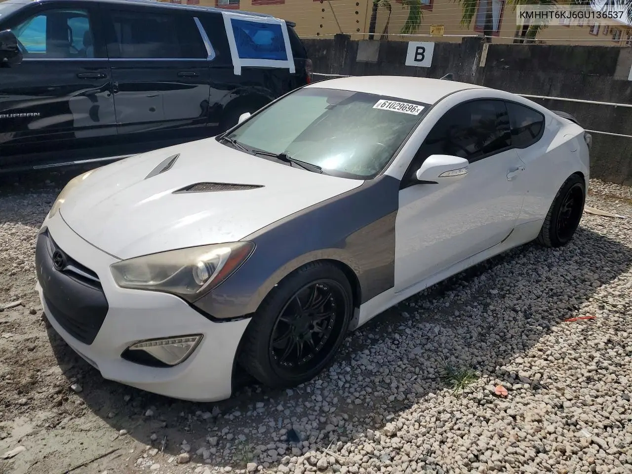 2016 Hyundai Genesis Coupe 3.8L VIN: KMHHT6KJ6GU136537 Lot: 61029696