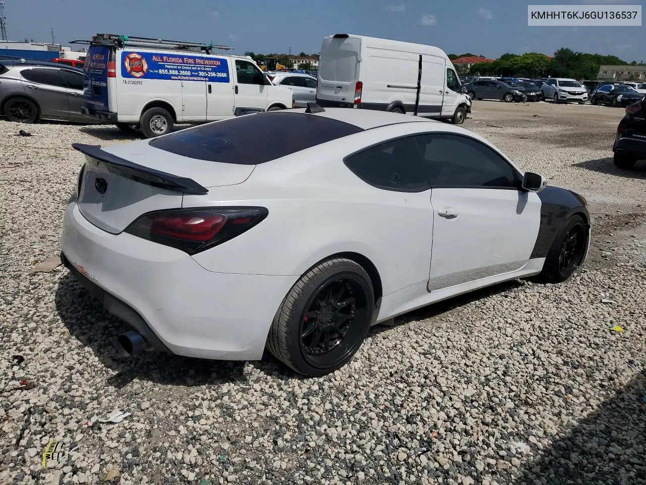 2016 Hyundai Genesis Coupe 3.8L VIN: KMHHT6KJ6GU136537 Lot: 61029696